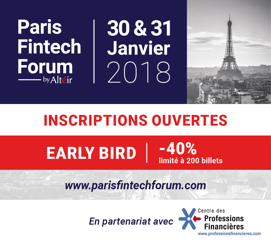 Le CPF est partenaire du Paris Fintech Forum 2018. Participez au Paris Fintech Forum 2018 !